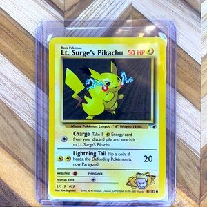 2000 Pokémon - Lt. Surge’s Pikachu 81/132 - 1st Edition